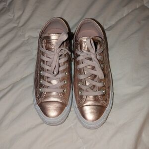 Elegant Rose Gold Women's Sneakers